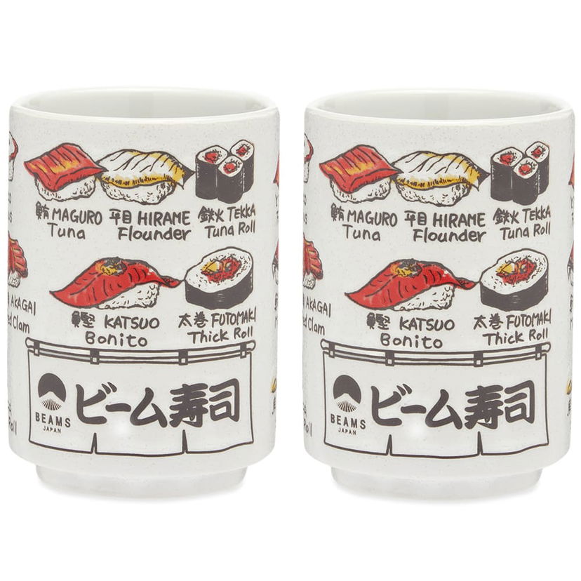 Home decor BEAMS BEAMS JAPAN Fish Design Ceramic Cup Set Bijela | 56710391950-94