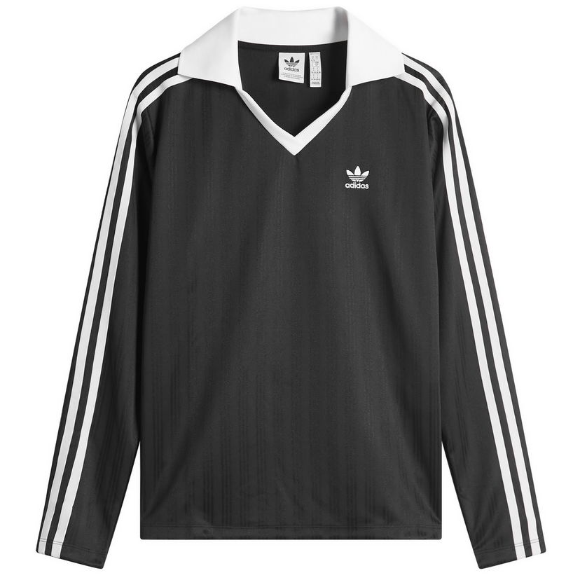 Polo majica adidas Originals Women's Long Sleeve V-Neck T-Shirt Crna | JD2603
