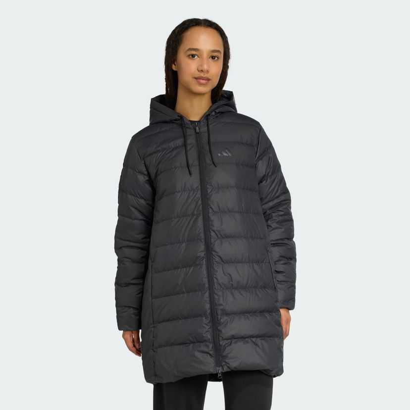 Parka adidas Performance Essentials Climawarm 3-Stripes Light Down Hooded Parka Crna | JM4086