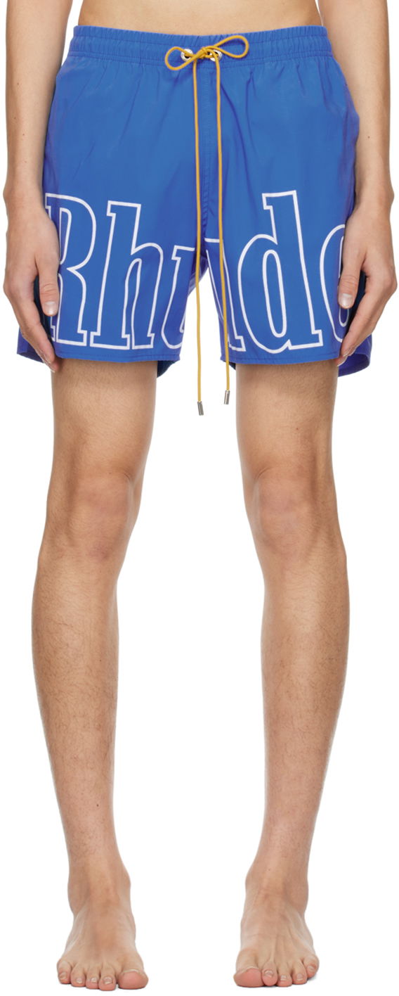 Kratke hlače Rhude Printed Swim Shorts Plava | RHPS24SH27828102