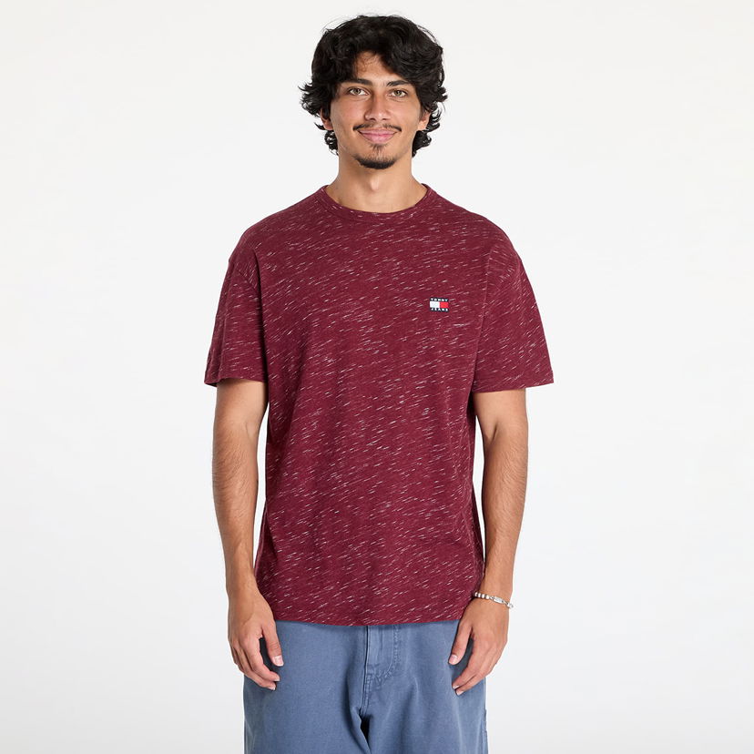 Majica kratkih rukava Tommy Hilfiger Regular Badge Tee Deep Rouge Tamnocrvena | DM0DM19736 VLP