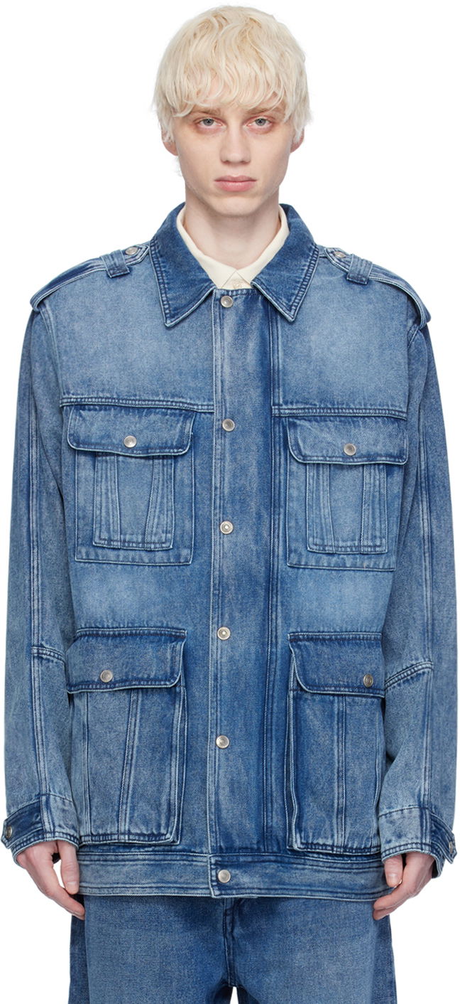 Jakna ISABEL MARANT Taho Denim Jacket Plava | 24PVE0272HA-B1H07H