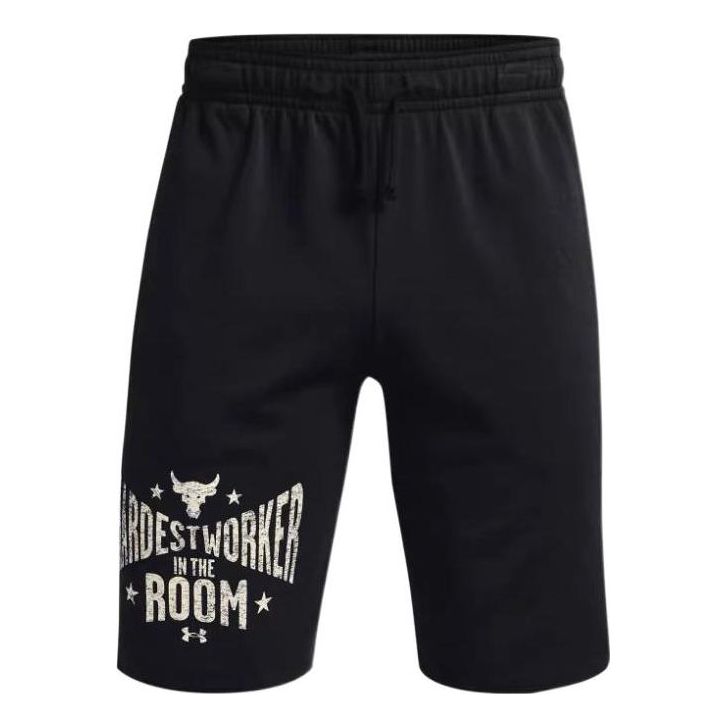Kratke hlače Under Armour Project Rock Men's Terry Shorts Crna | 1370459-001