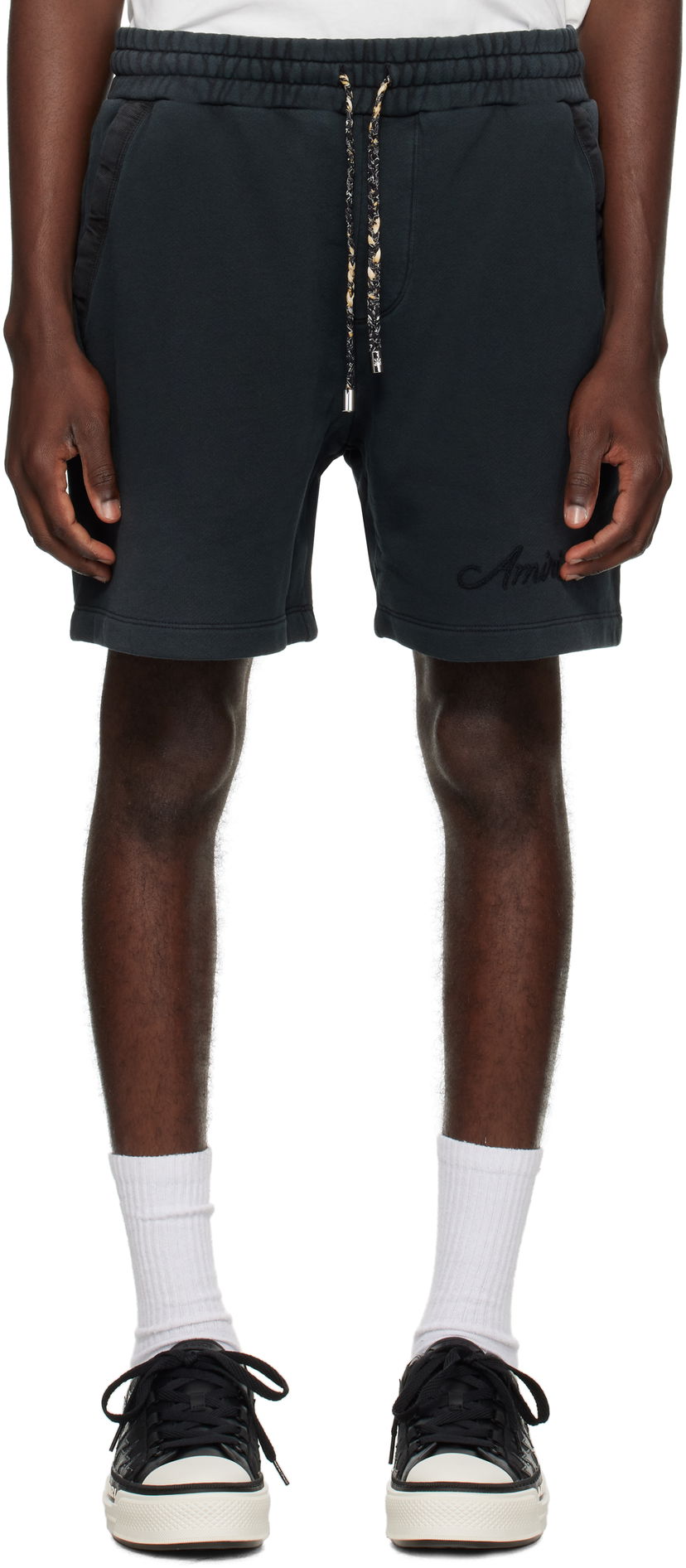 Kratke hlače AMIRI AMIRI Bleach Bandana Shorts Crna | AMJYSH1044