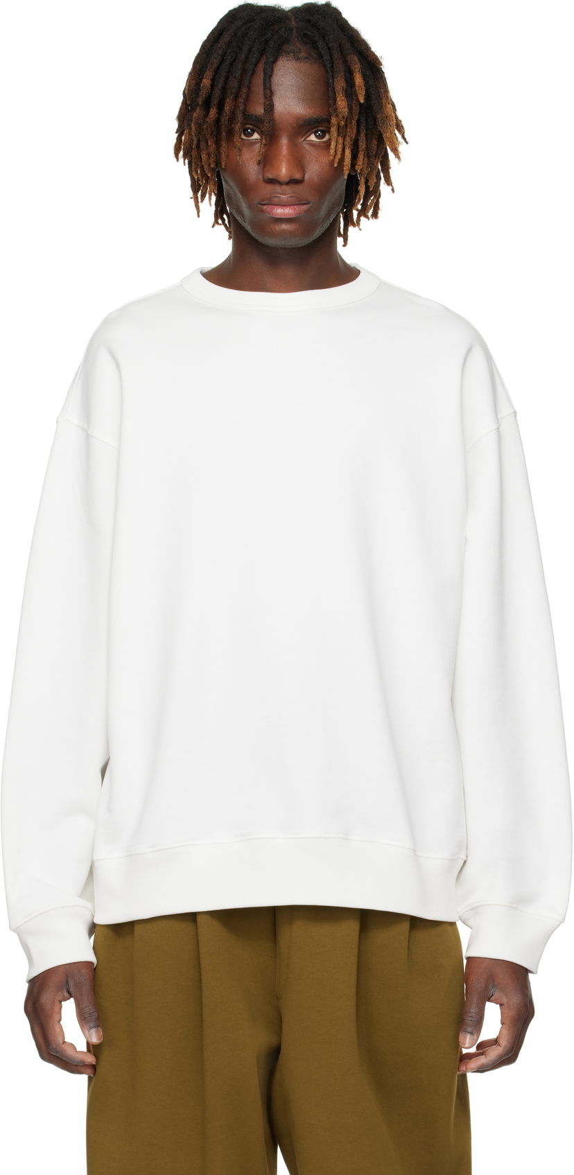 Džemper Dries Van Noten Dries Van Noten Dropped Shoulders Sweatshirt Bijela | 251-021152-1610