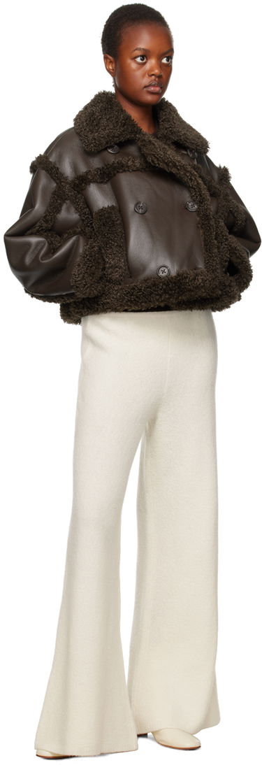 Tenisice i cipele BY FAR BY FAR Sofia Leather Block Heel Ankle Boots Bež | 16603-05-SWHTL, 4