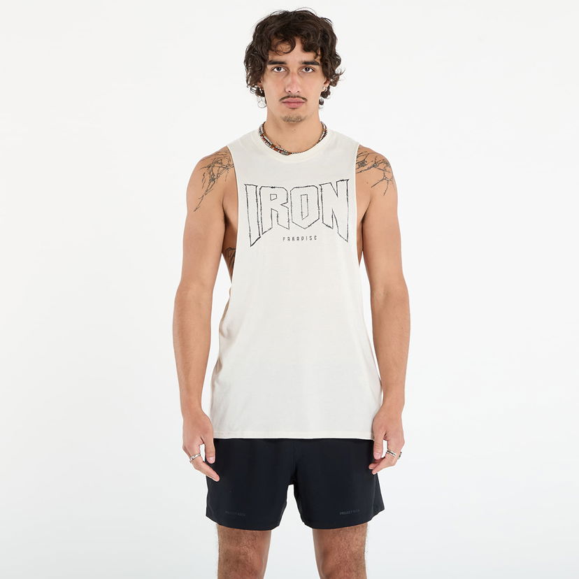 Majica bez rukava Under Armour Project Rock Graphic Training Tank Bež | 6006257-279