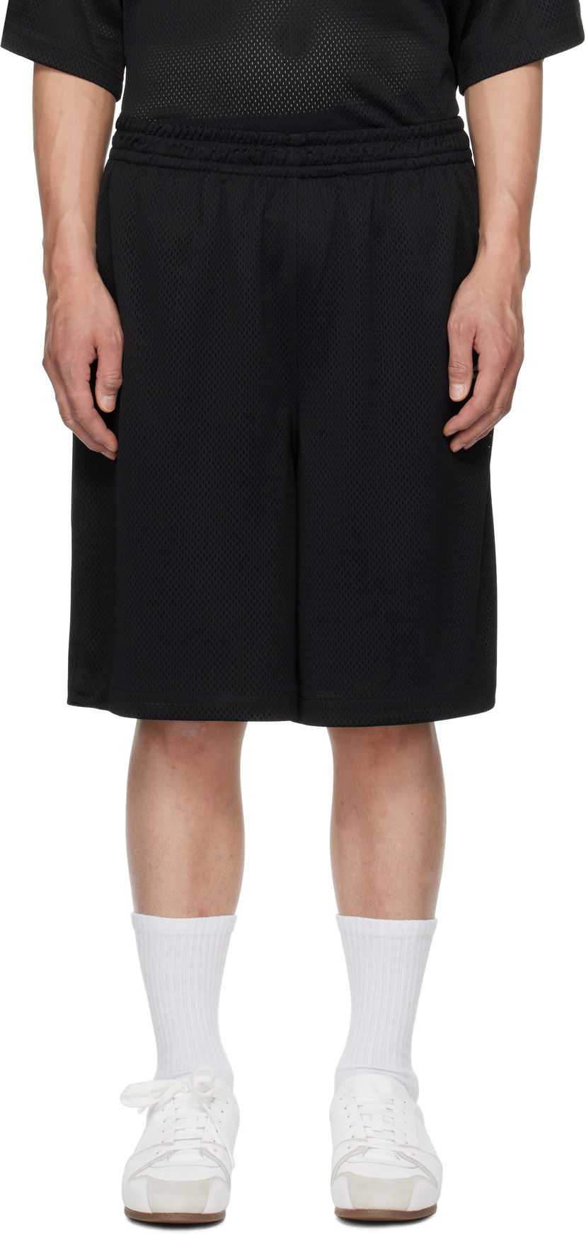 Kratke hlače Alexander Wang Alexander Wang Athletic Mesh Logo Basketball Shorts Crna | UCC2254115