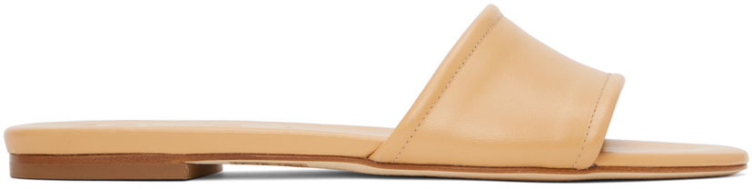 Dodaci Aeyde Aeyde Sumi Leather Slides Bež | A11-FS-TTTR08FL64-SS24-1001-007