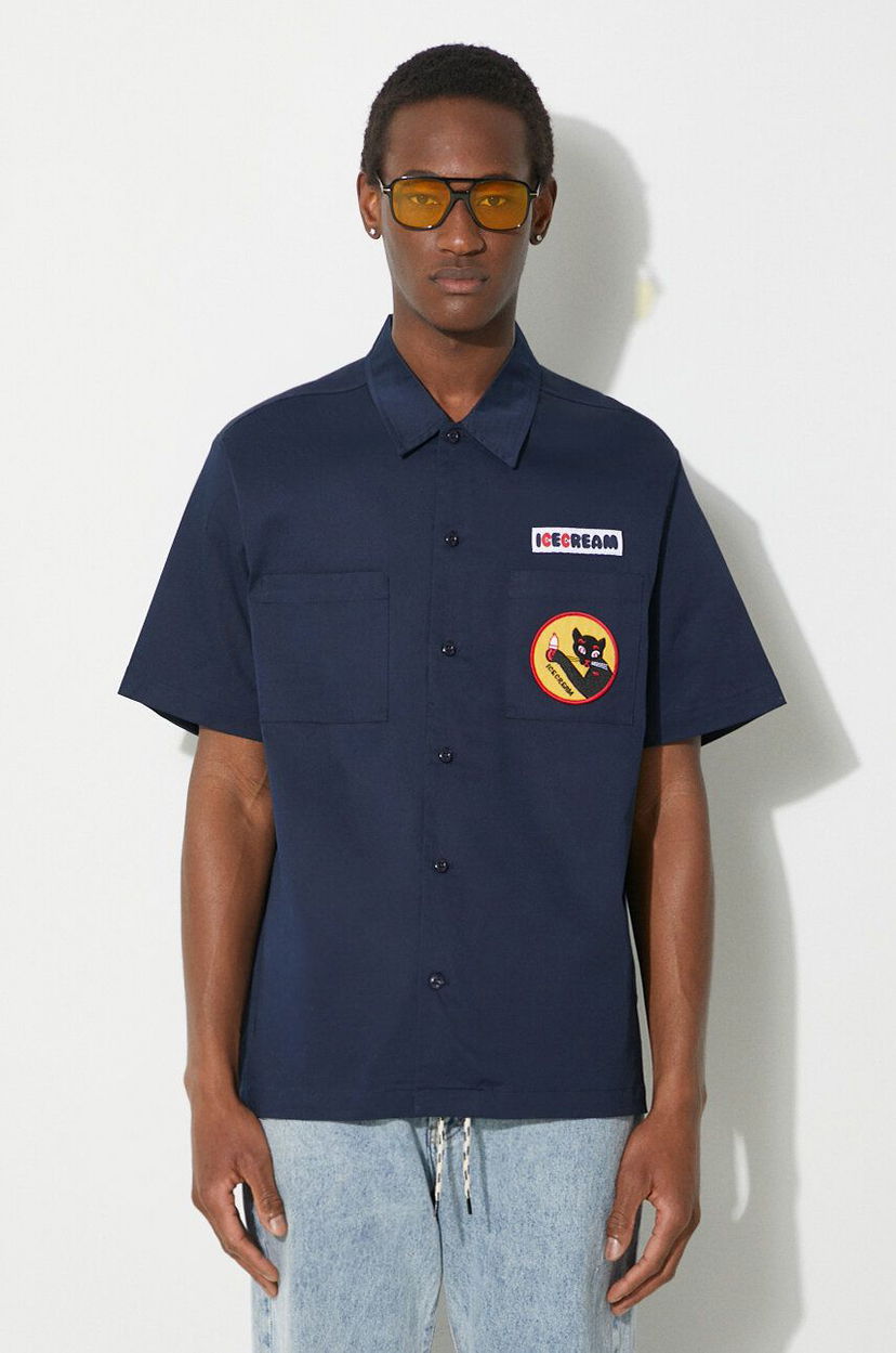 Košulja BBC IceCream ICECREAM Waitress Camp Collar Shirt Tamnoplava | IC24117