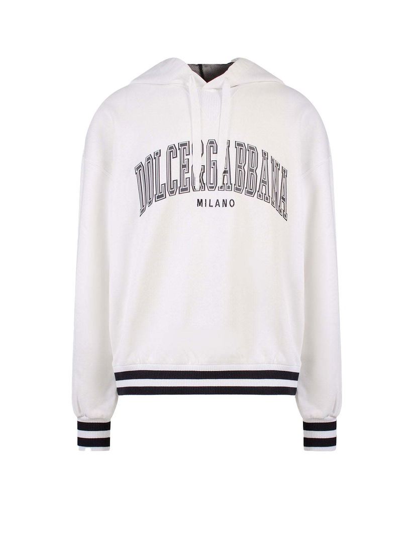 Dukserice Dolce & Gabbana Man Cotton Maxi Logo Patch Sweatshirt White Bijela | G9XM3ZFU7DU#W0111