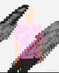 Bleached Zip Shirt Purple