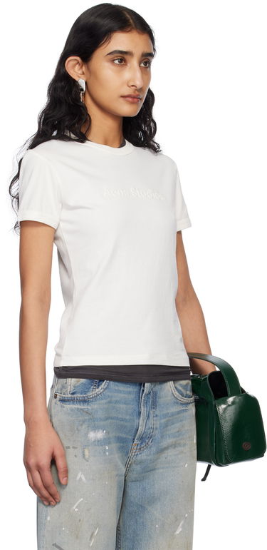 Majica kratkih rukava Acne Studios Acne Studios Fitted Logo T-Shirt Bijela | AL0469-, 1