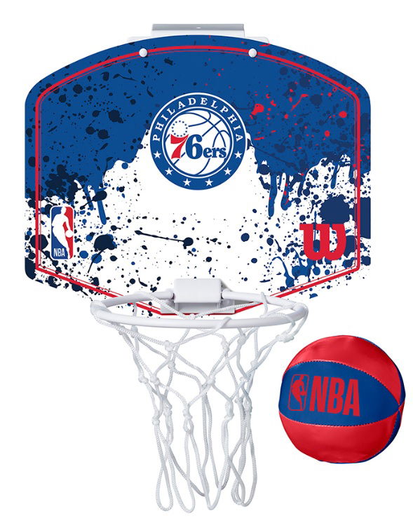 Sportska oprema Wilson Tennis Philadelphia 76ers NBA Team Mini Hoop Plava | wtb1302ph