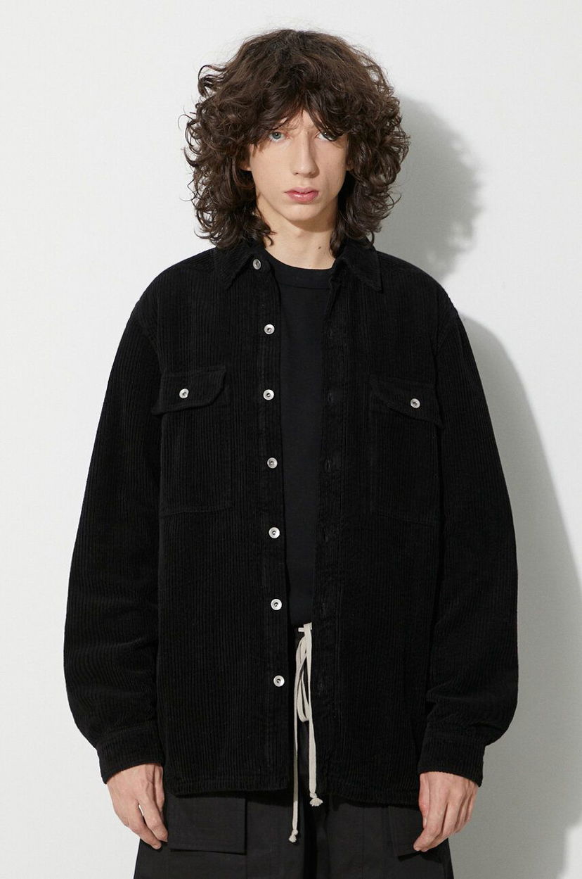 Košulja Rick Owens Corduroy Shirt Jacket Crna | DU02C5755.HC