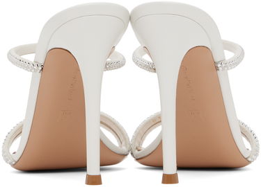Tenisice i cipele Gianvito Rossi Cannes Crystal-Embellished Satin Heeled Sandals Bijela | G16090.15RIC.XCN, 1