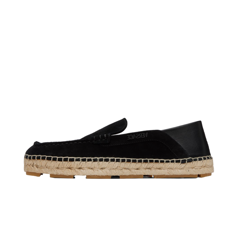 Tenisice i cipele Versace Black Logo Suede Espadrilles Crna | 1015926_1A11237