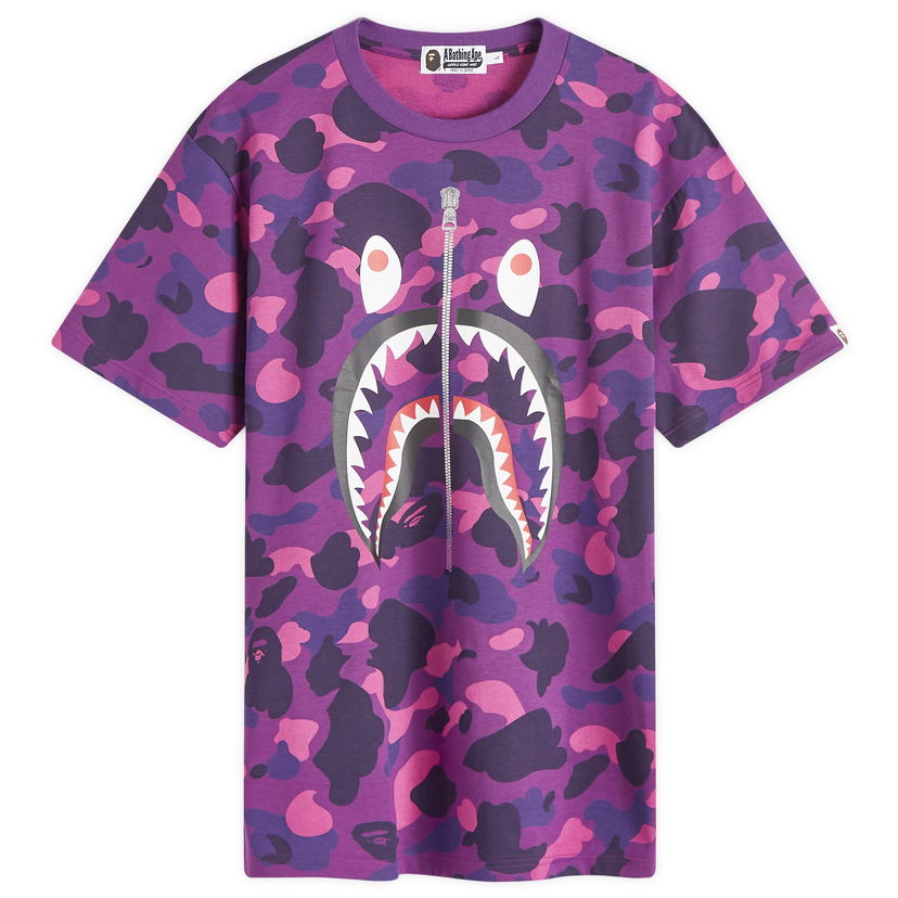 Majica kratkih rukava BAPE All Over Colour Camo Shark T-Shirt Ljubičasta | 001CSK801008M-PUR