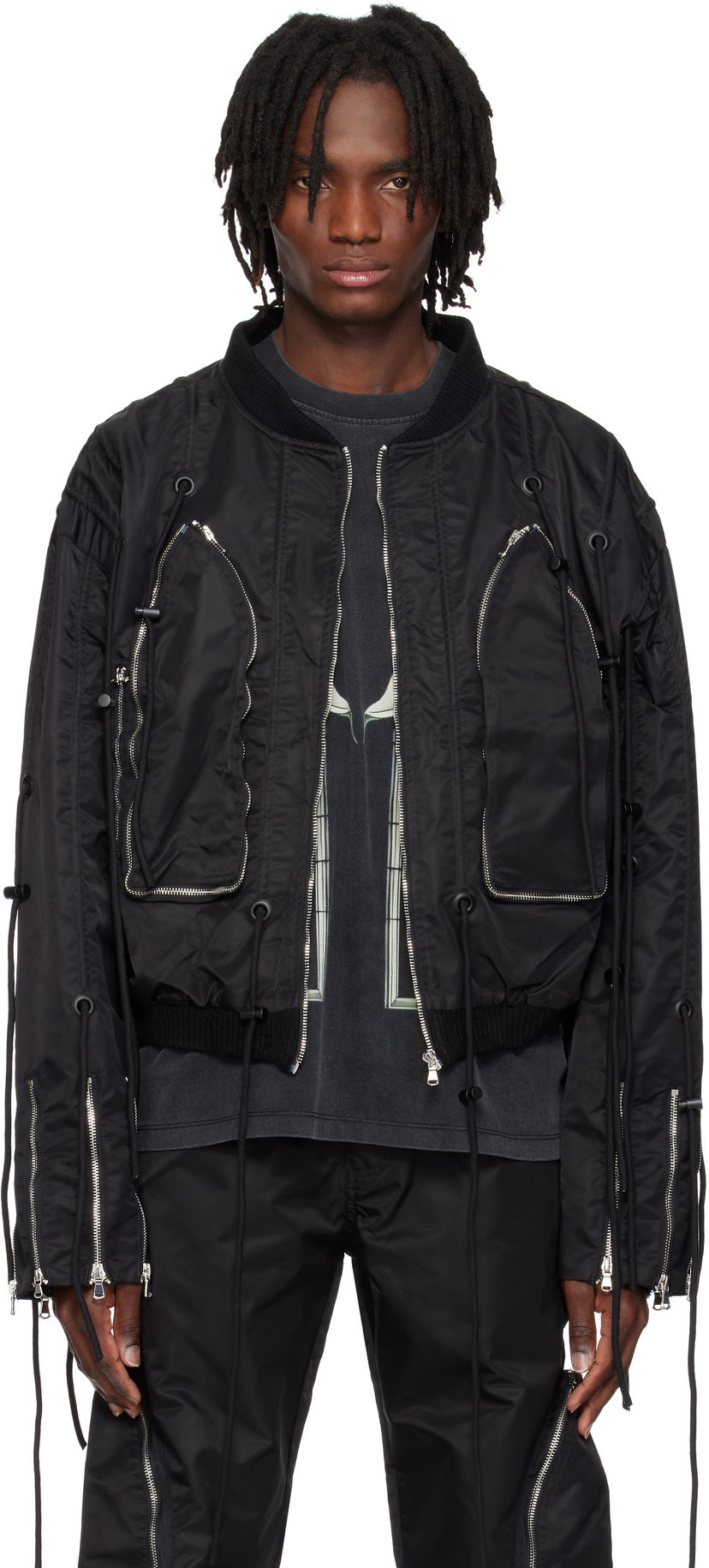 Bomber jakna Who Decides War Who Decides War String Theory Bomber Jacket Crna | 1131410002SS25
