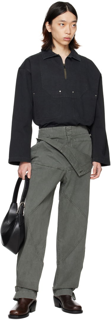 Košulja Dion Lee Rivet Detail Long Sleeve Shirt Crna | C5039PS24, 3