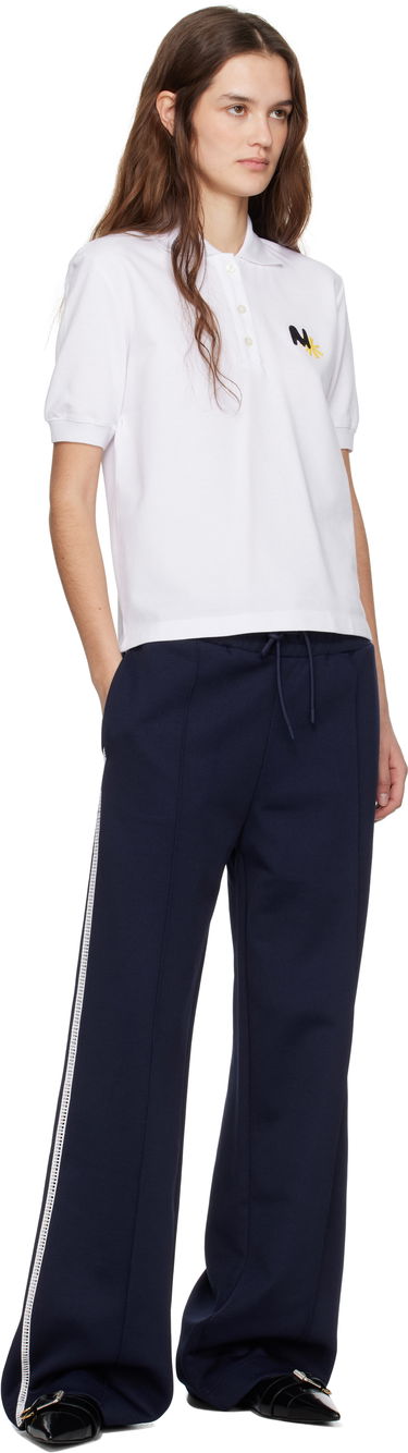 Polo majica MSGM MSGM Logo Patch Polo Bijela | 3841MDM80 257137, 3