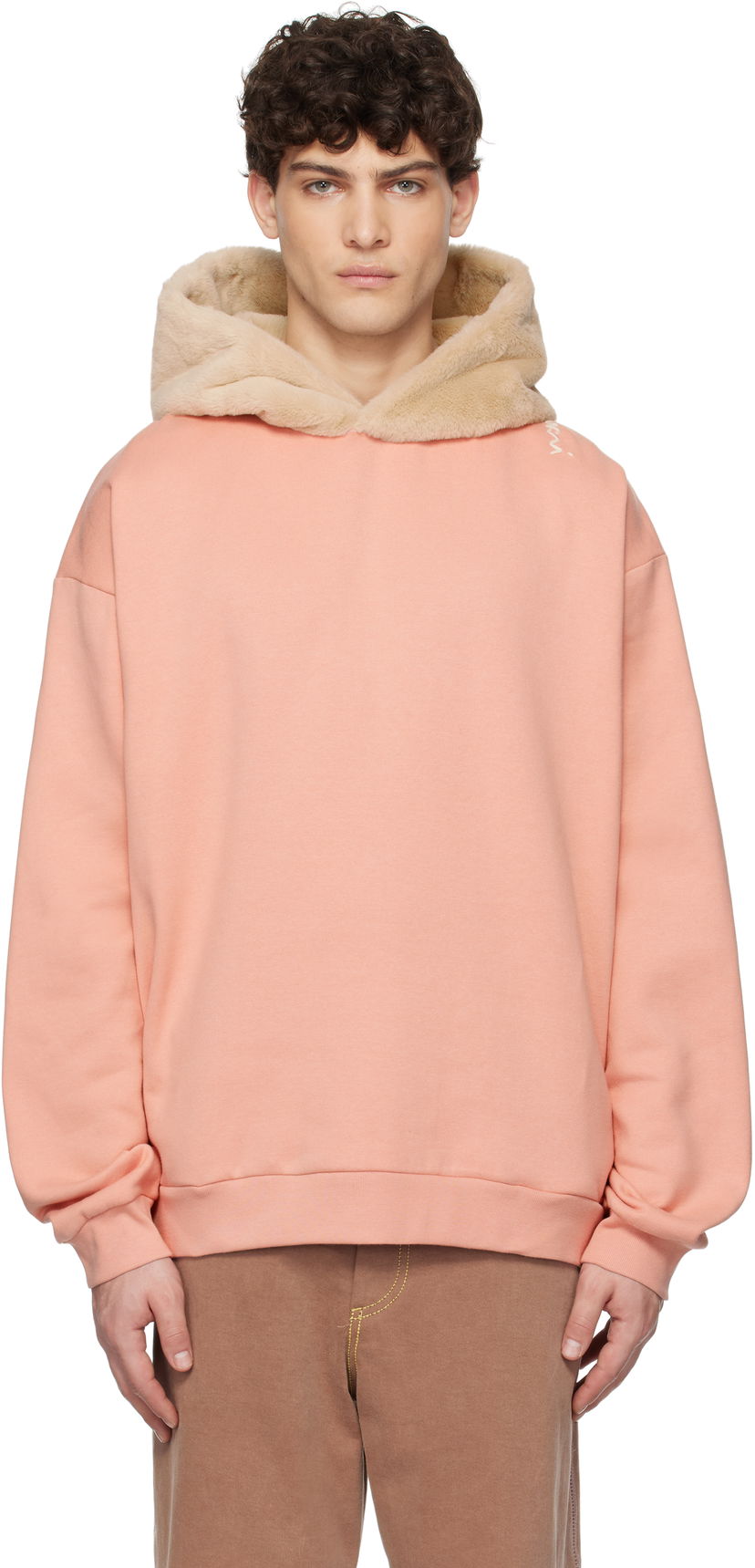 Dukserice Marni Marni Brushed Organic Cotton Hoodie Ružičasta | FUMU0067SQ UTC269