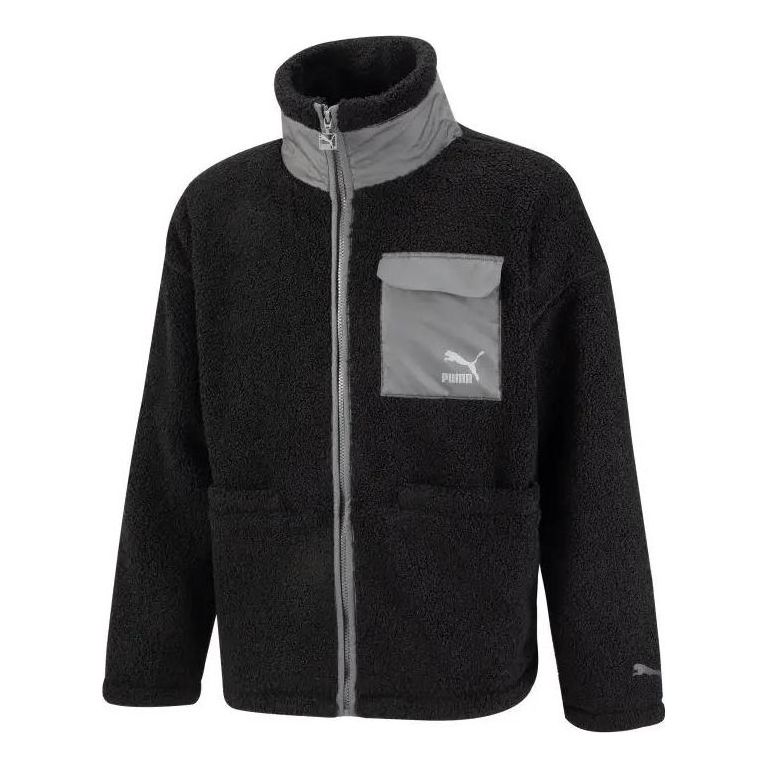 Džemper Puma Patch Pocket Sherpa Jacket Crna | 539570-01