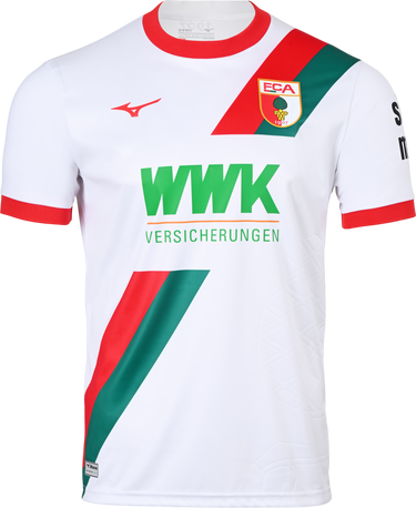 Dres Mizuno FC Augsburg Home Jersey 2025/26 Bijela | p2gacx10-01, 1