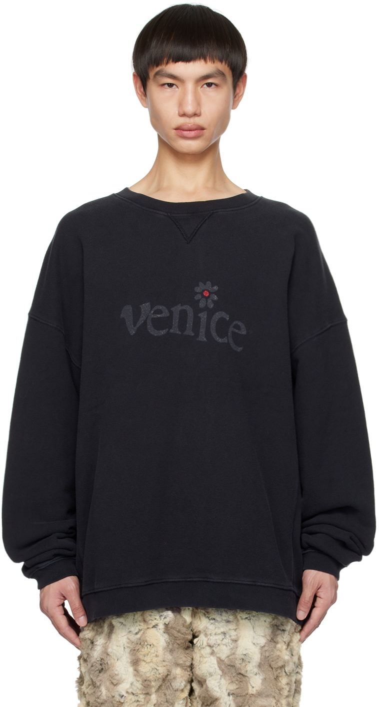 Dukserice ERL 'Venice' Print Sweatshirt Crna | ERL06T037