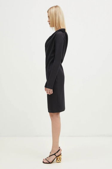 Haljina JW Anderson JW Anderson Shoulder Drape V-Neck Mini Dress Crna | DR0446.PG1573.999, 1