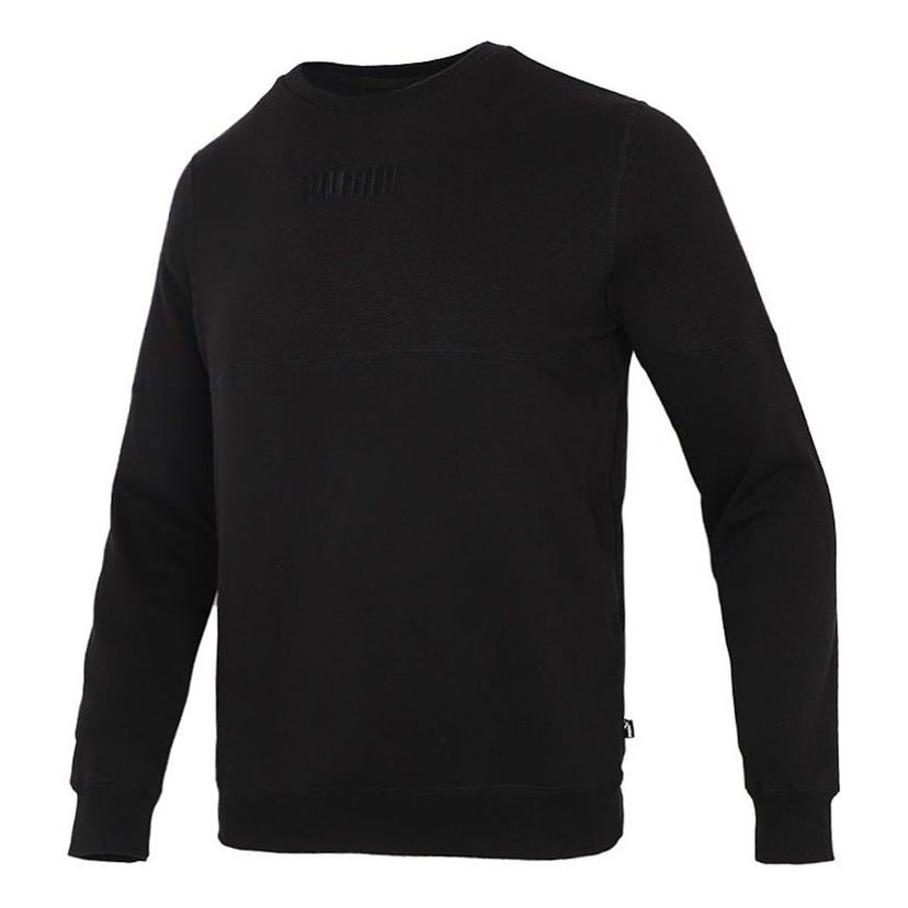 Džemper Puma Puma Logo Round Neck Pullover Crna | 846409-01