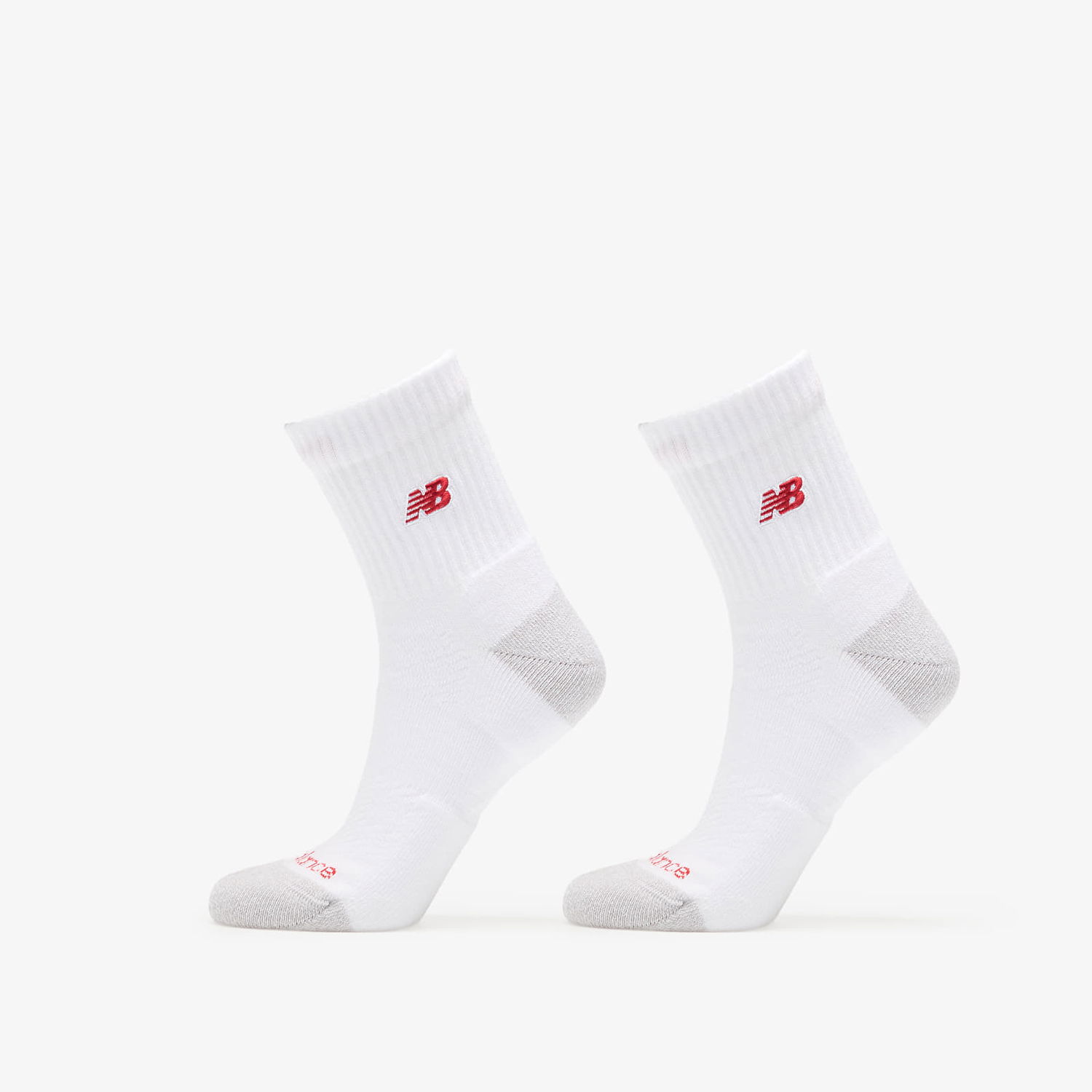 Donje rublje i čarape New Balance Active Premium Crew Quarter Socks 2-Pack Bijela | LAS25304WT, 0