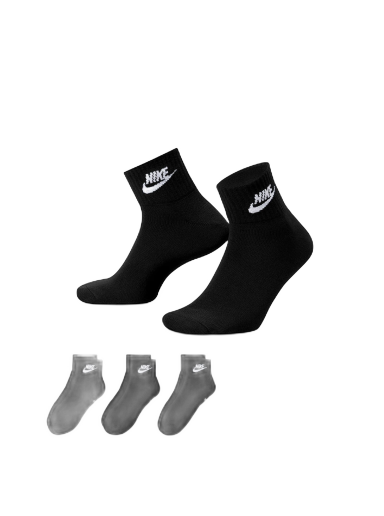 Donje rublje i čarape Nike Everyday Essential Ankle Socks 3-Pack Crna | DX5074-010
