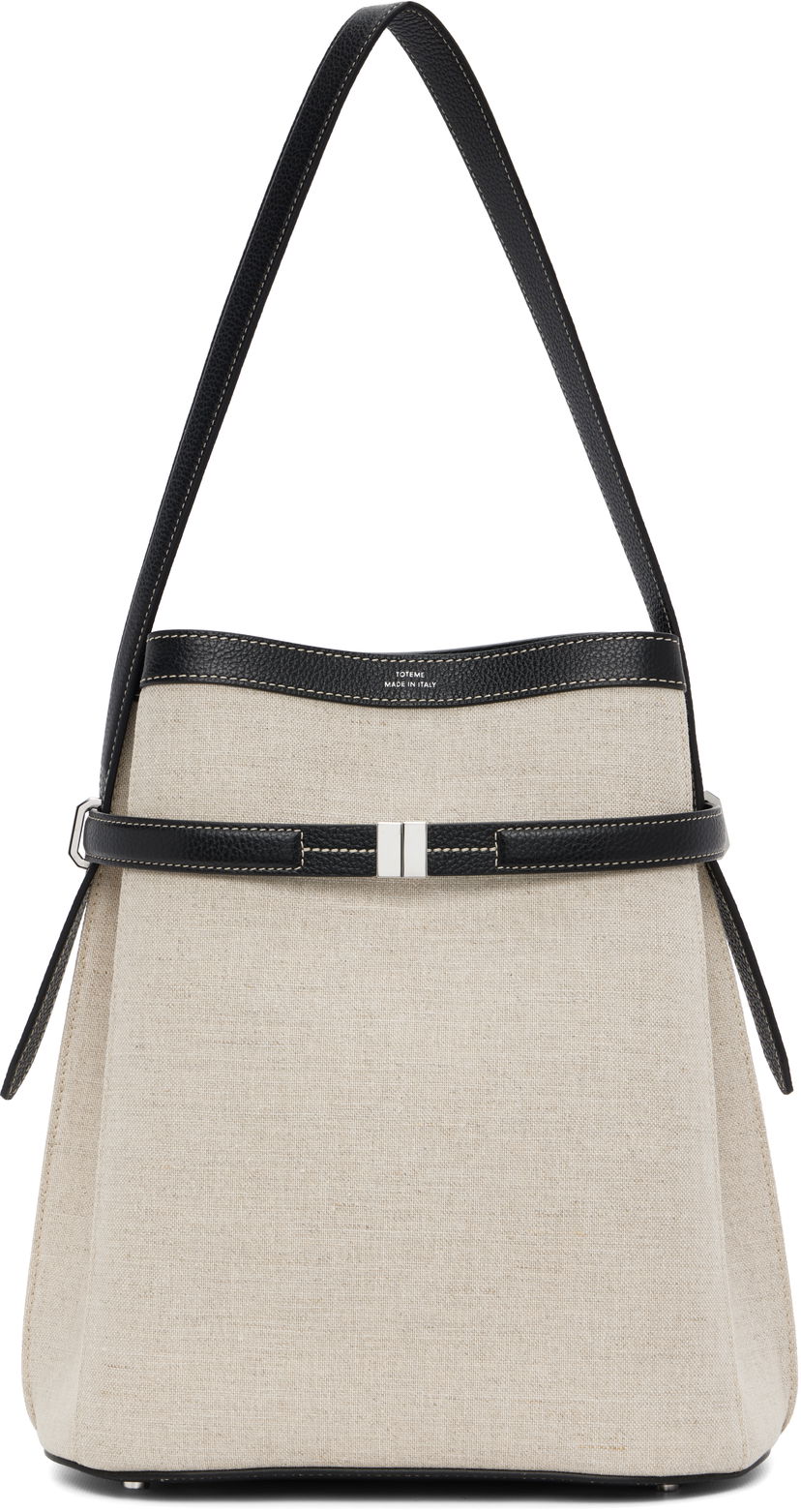 Ručna torbica TOTEME TOTEME Belted Canvas Bucket Bag Crna | 244-WAL0048-FB0234