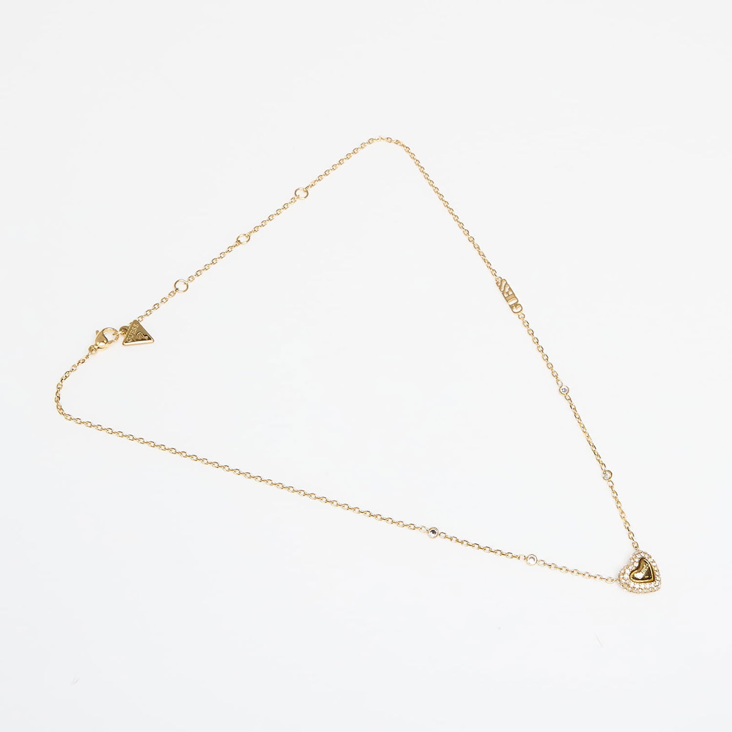 Ogrlica GUESS Beloved Universal Heart Pendant Necklace Žuta | JUBN05018JWYG-GOLD, 0