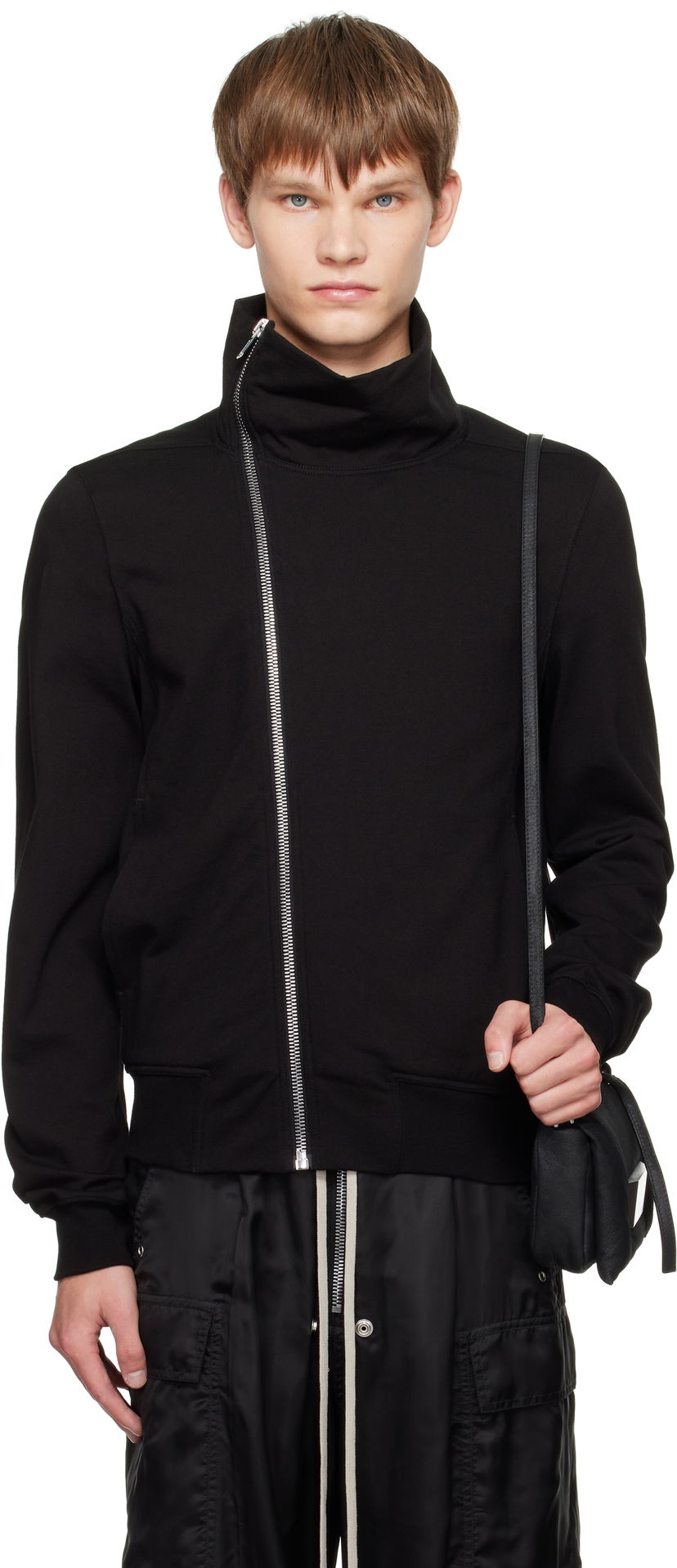 Jakna Rick Owens Rick Owens Concordians Bauhaus Jogger Track Jacket Crna | RU02E1272 BA