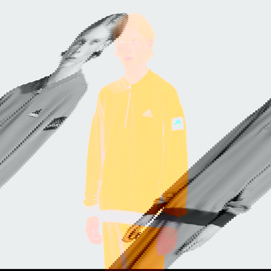 Dukserice adidas Performance Equipment Blocked Half-Zip Sweatshirt Žuta | JX1466, 0