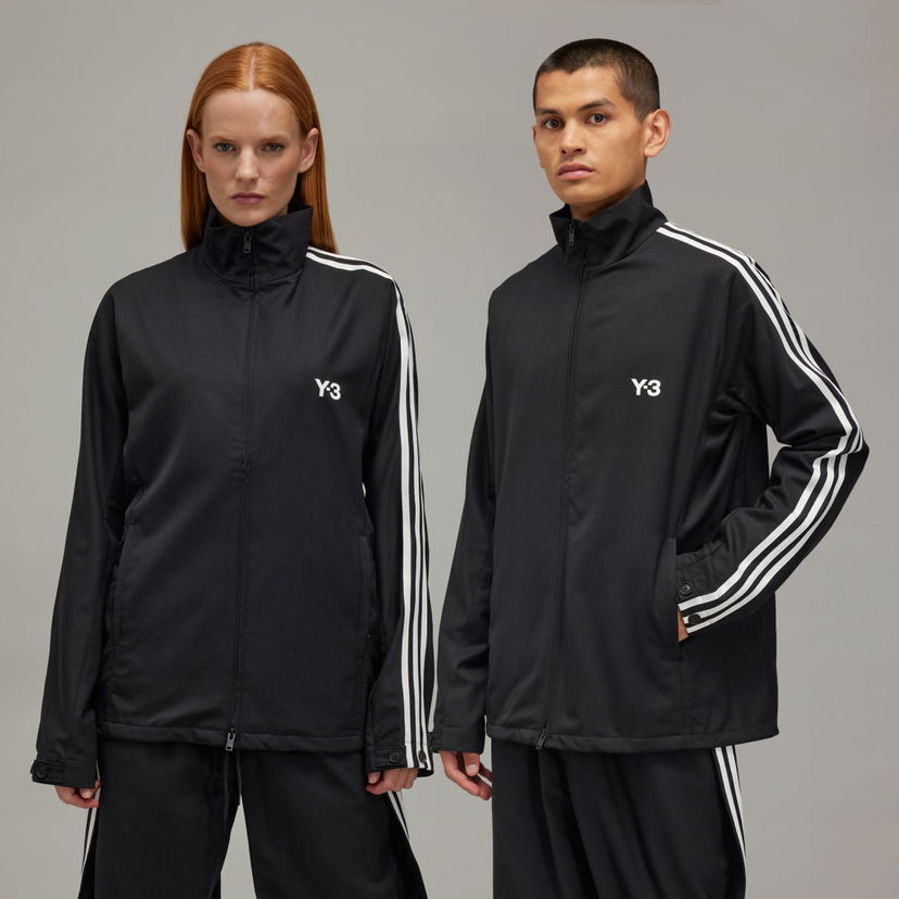 Vjetrovka Y-3 Y-3 Refined Wool 3-Stripes Crna | IW7462