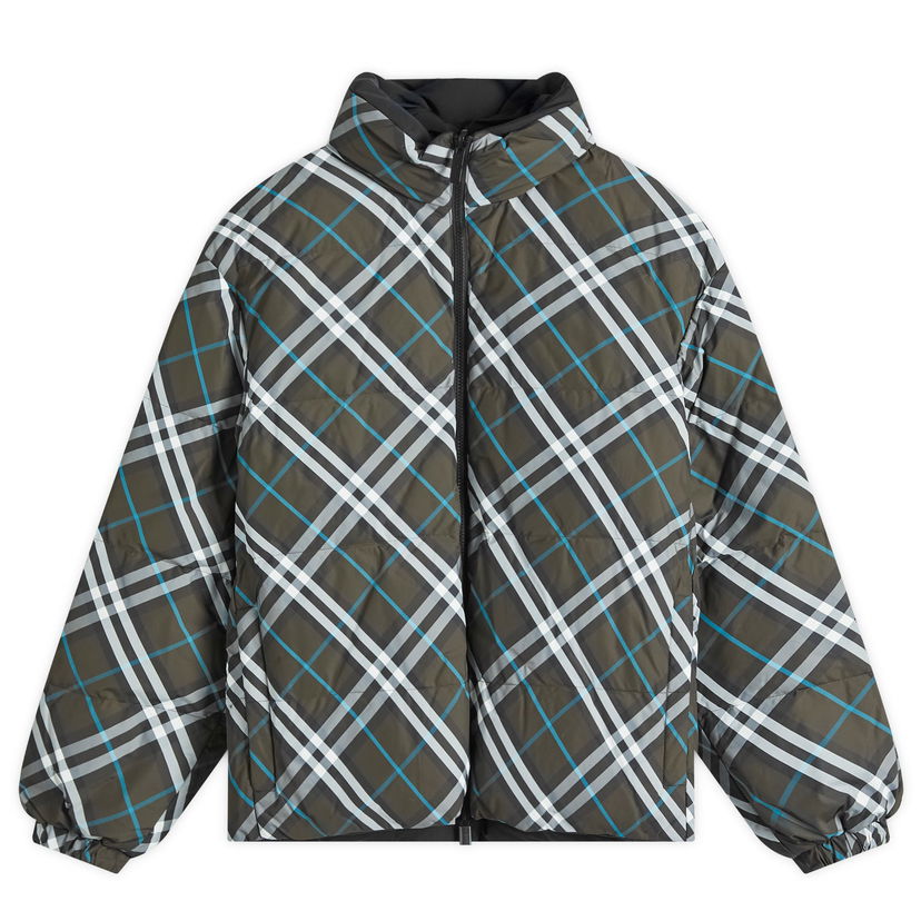 Pernata jakna Burberry Reversible Check Puffer Jacket Zelena | 8103932-C1213