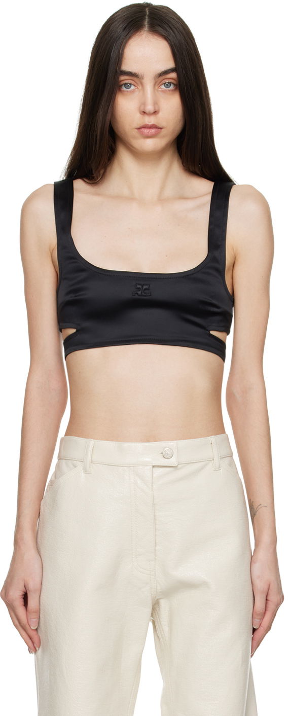 Majica bez rukava Courrèges Courrèges Cutout Tank Top Crna | 322CBR014AC0017