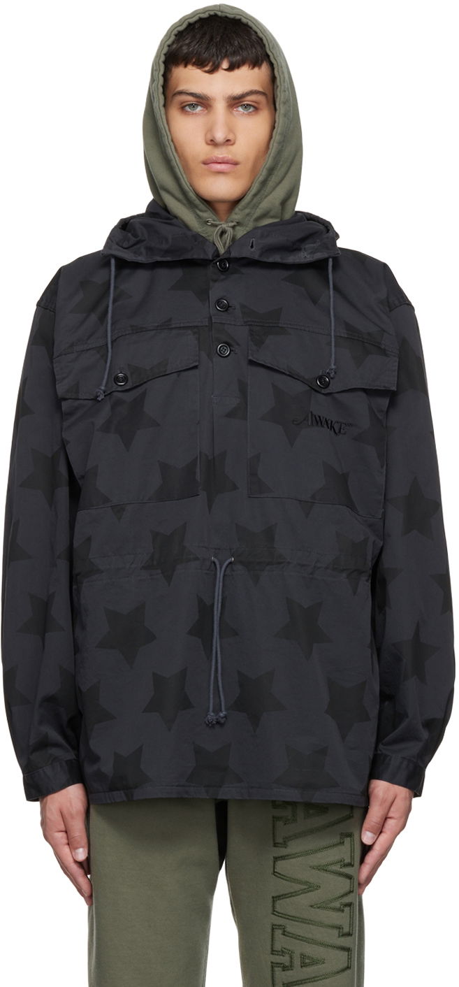 Vjetrovka Awake NY Awake NY Star Anorak Crna | AWK-SP22-OW002