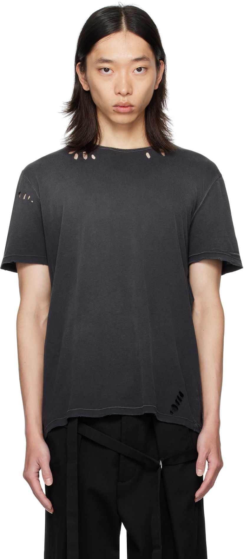 Majica kratkih rukava Ann Demeulemeester Ann Demeulemeester Eternal Eagle Baptist Distressed T-Shirt Crna | B0013414-FA638-098