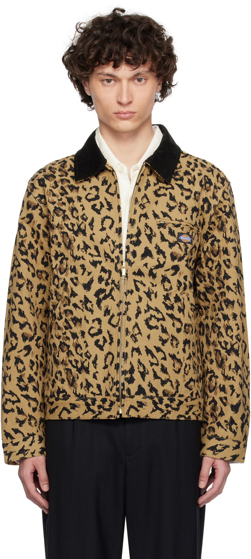 Jakna WACKO MARIA WACKO MARIA x Dickies Leopard Print Work Jacket Bež | 25SS-WMO-DC03
