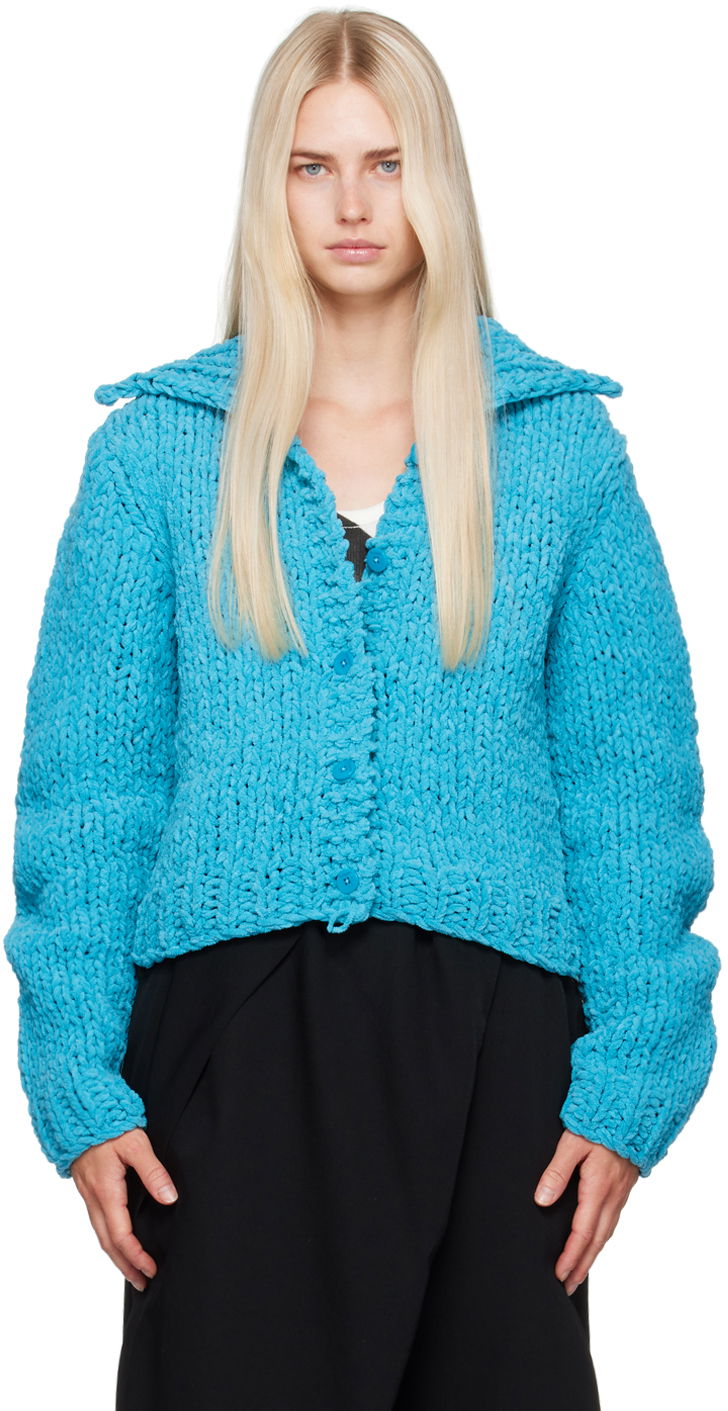 Džemper JW Anderson Blue Button Cardigan Tirkiz | KW1226-YN0368