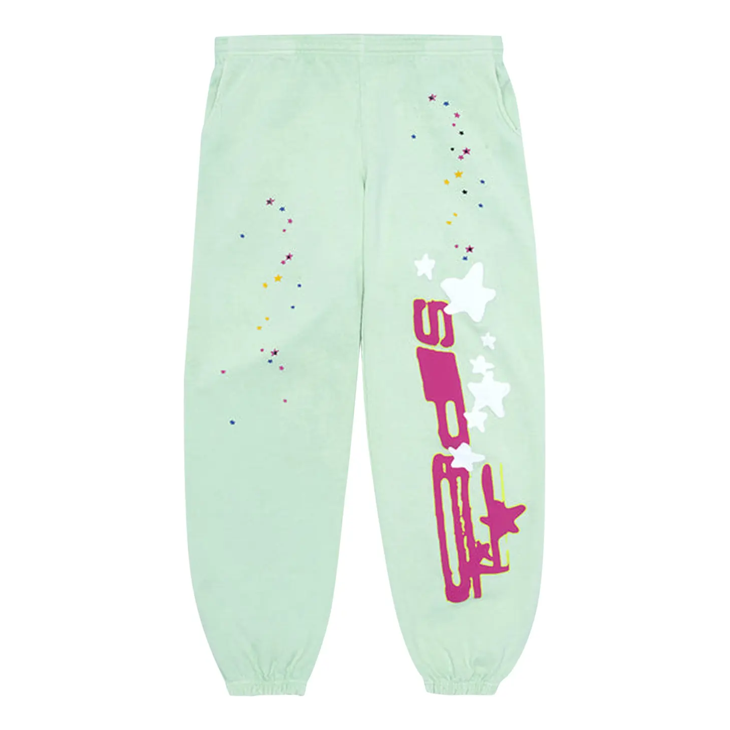 Trenirka Sp5der Sp5der Graphic Print Sweatpants Zelena | SP5-LIME-SP, 0