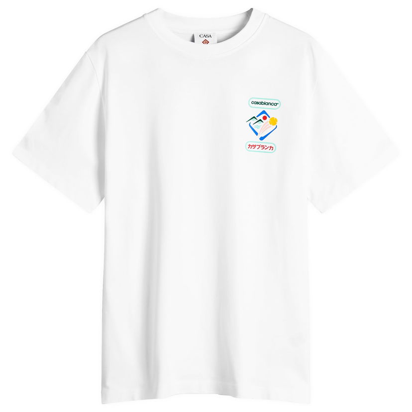 Majica kratkih rukava Casablanca Montagne Sportif Oversized T-Shirt, Size Large Bijela | MPF25-JTS-044-04