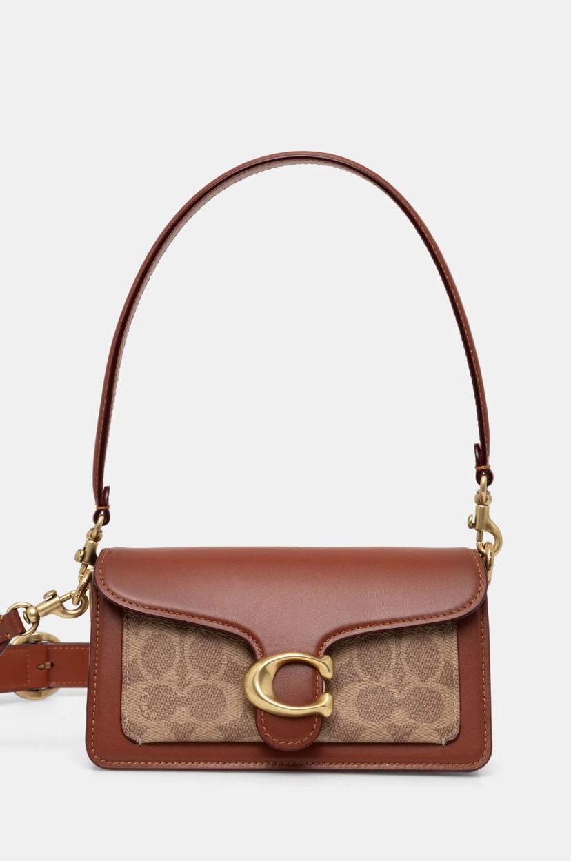 Ručna torbica Coach Brown Leather Shoulder Bag with Removable Strap Smeđa | CY200