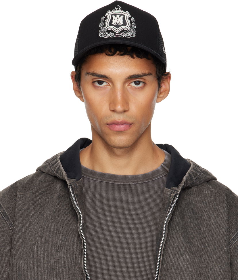 Kapa AMIRI AMIRI MA Crest Trucker Cap Crna | AMHATR1037