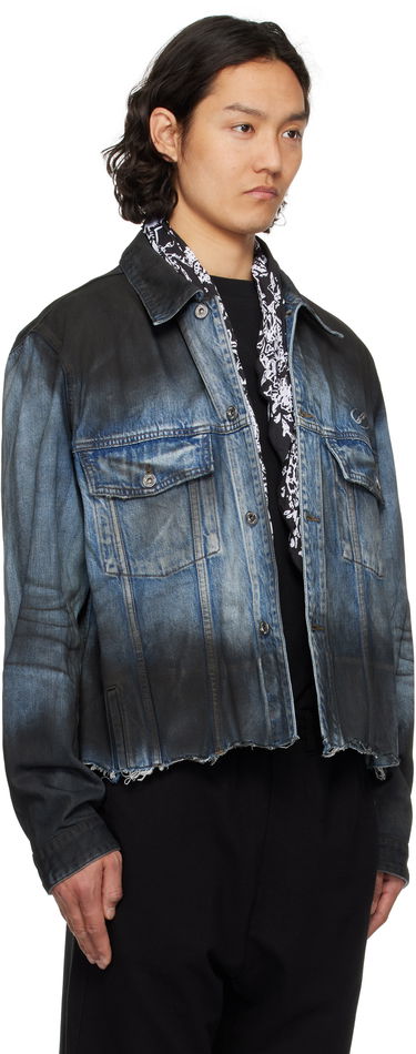 Jakna We11done We11done Sprayed Sporty Selldone Denim Jacket Plava | WD-DJ1-25-308-U-BL, 1