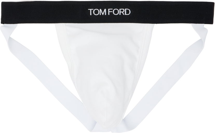 Donje rublje i čarape Tom Ford TOM FORD Cotton Jock Strap Bijela | T4LC61040